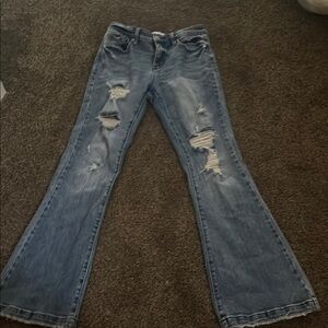 Distressed Blue Women's Jeans